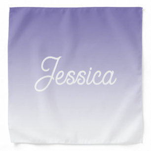 (Editable) Light Purple Color Ombre & Your Text Bandana