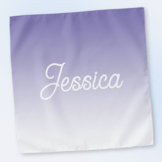 (Editable) Light Purple Color Ombre & Your Text Bandana (Creator Uploaded)