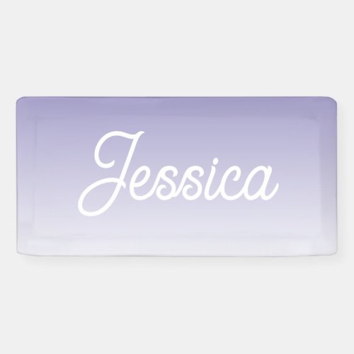 Editable Light Purple Color Ombre  Your Text Banner