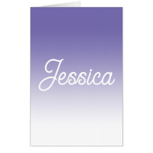 (Editable) Light Purple Color Ombre & Your Text Card