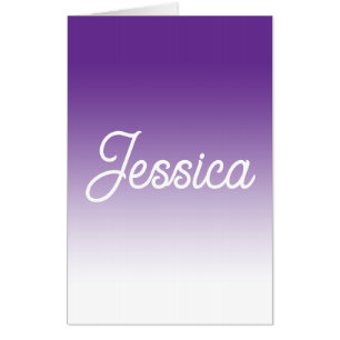 (Editable) Light Purple Color Ombre & Your Text Card