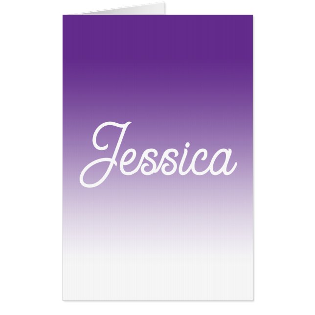 (Editable) Light Purple Color Ombre & Your Text Card (Front)