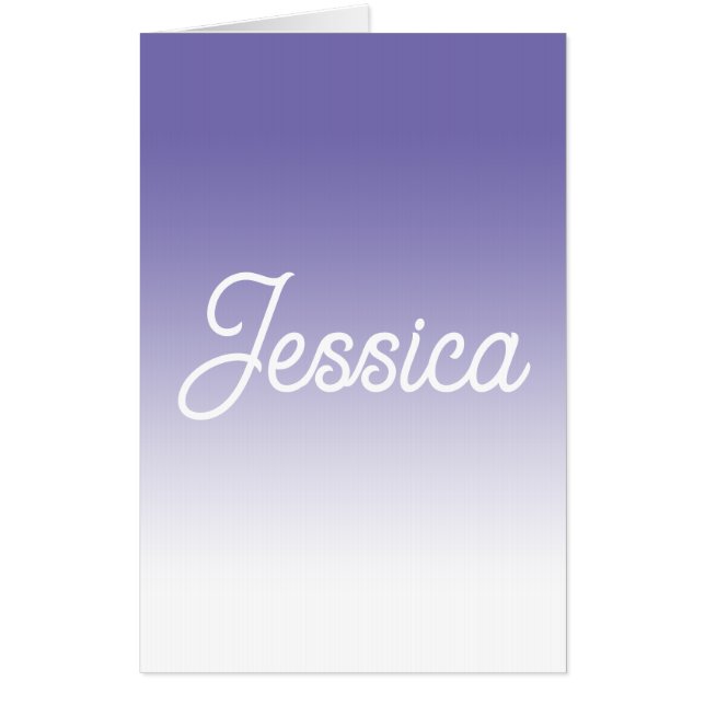 (Editable) Light Purple Color Ombre & Your Text Card (Front)