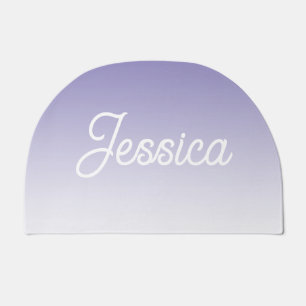 (Editable) Light Purple Color Ombre & Your Text Doormat