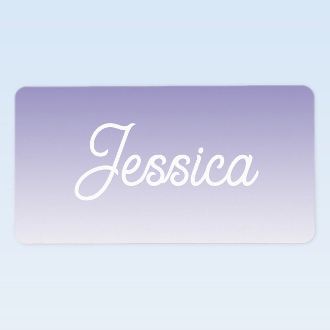 (Editable) Light Purple Color Ombre & Your Text Label (Creator Uploaded)