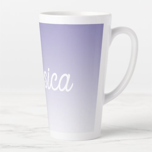 Editable Light Purple Color Ombre  Your Text Latte Mug