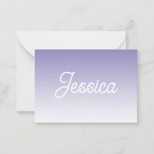 Editable Light Purple Color Ombre  Your Text Note Card