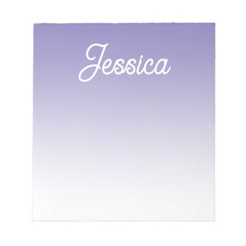 Editable Light Purple Color Ombre  Your Text Notepad