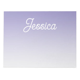 (Editable) Light Purple Color Ombre & Your Text Notepad