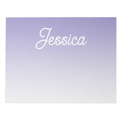 Editable Light Purple Color Ombre  Your Text Notepad