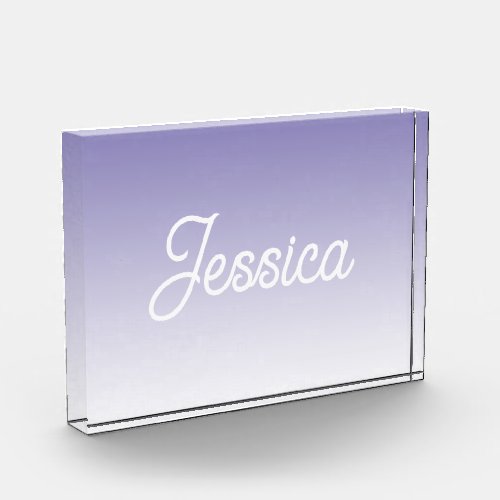 Editable Light Purple Color Ombre  Your Text Photo Block