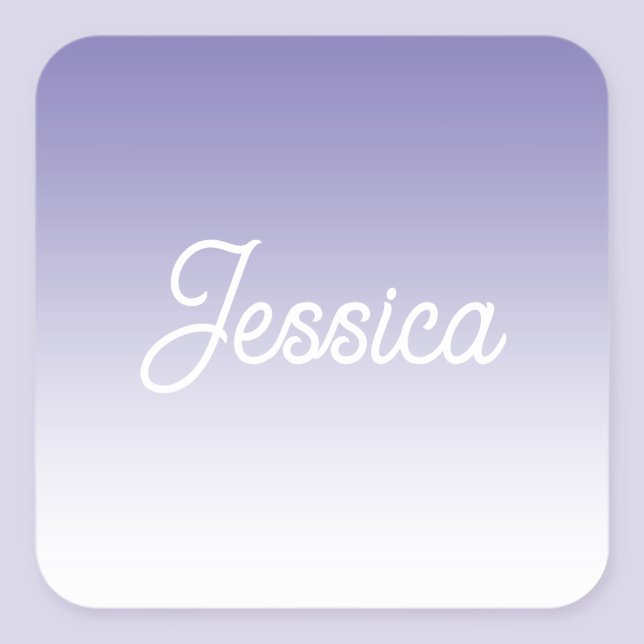 (Editable) Light Purple Color Ombre & Your Text Square Sticker (Creator Uploaded)