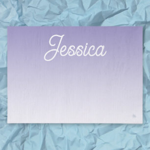 (Editable) Light Purple Color Ombre & Your Text Tissue Paper