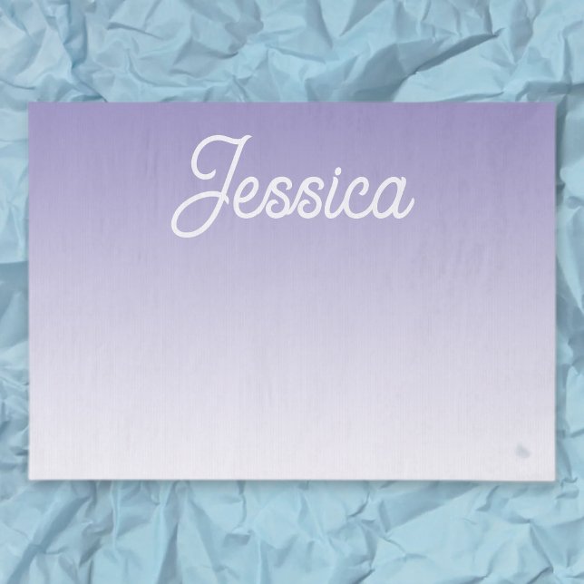(Editable) Light Purple Color Ombre & Your Text Tissue Paper (Creator Uploaded)