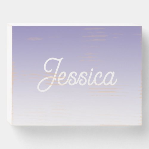 Editable Light Purple Color Ombre  Your Text Wooden Box Sign