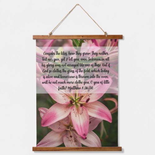Editable Lilies of the Field Hanging Tapestry
