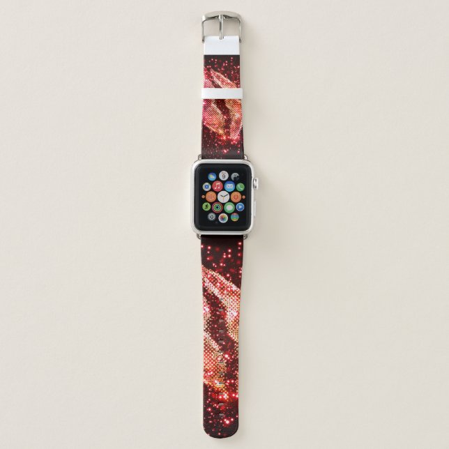 Editable Lip Illustration: Simple Graphic Design Apple Watch Band (Front)