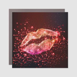 Editable Lip Illustration: Simple Graphic Design Car Magnet