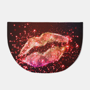 Editable Lip Illustration: Simple Graphic Design Doormat