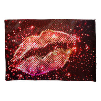 Editable Lip Illustration: Simple Graphic Design Pillow Case