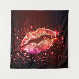 Editable Lip Illustration: Simple Graphic Design Tapestry