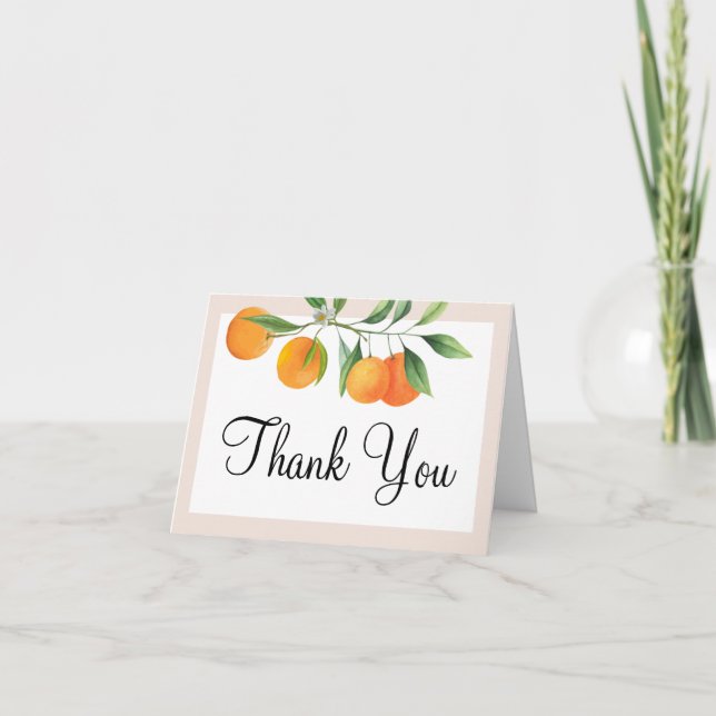Editable Little Cutie Baby Shower Thank You (Front)