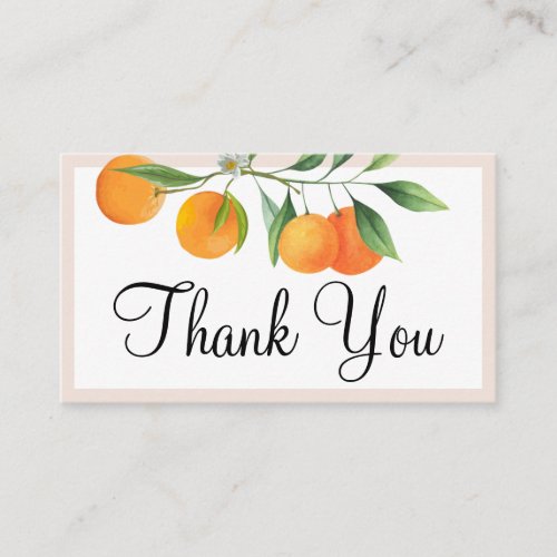 Editable Little Cutie Baby Shower Thank You Enclosure Card