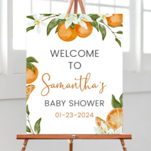 Editable Little Cutie Baby Shower Welcome Sign