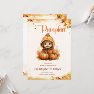 Editable Little Pumpkin Baby Shower Invitation, Invitation