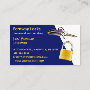 Editable Locksmith Business Card