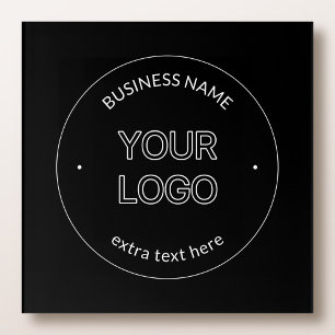 Editable Logo Replacement & Business Name Black Acrylic Print
