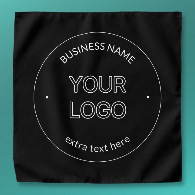 Editable Logo Replacement & Business Name | Black Bandana (Creator Uploaded)