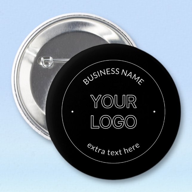 Editable Logo Replacement & Business Name | Black Button (Creator Uploaded)