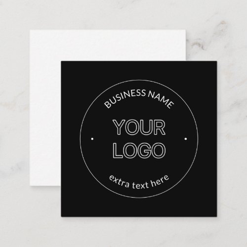 Editable Logo Replacement  Business Name  Black Enclosure Card