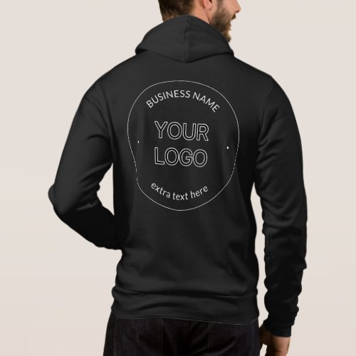 Editable Logo Replacement  Business Name  Black Hoodie