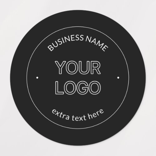 Editable Logo Replacement  Business Name  Black Labels