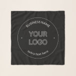 Editable Logo Replacement & Business Name | Black Scarf<br><div class="desc">Classic & modern looking design,  edit as you like!</div>