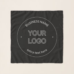 Editable Logo Replacement &amp; Business Name | Black Scarf