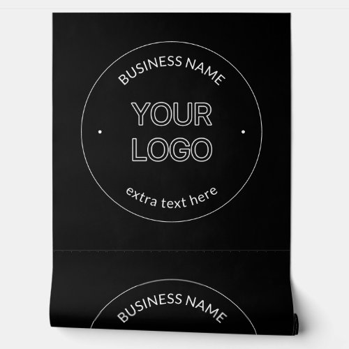 Editable Logo Replacement  Business Name  Black Wallpaper