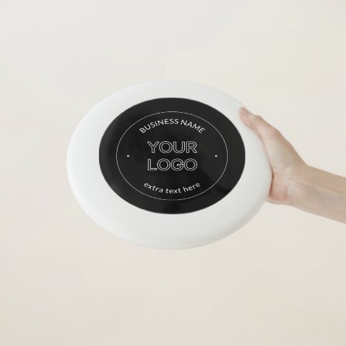 Editable Logo Replacement  Business Name  Black Wham_O Frisbee