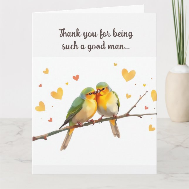 Editable Love Birds Card (Front)