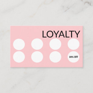 Editable Loyalty Business Card Template in Pink