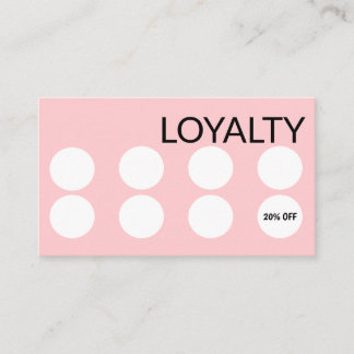 Editable Loyalty Business Card Template in Pink