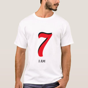 Editable Lucky Seven I Am T-Shirt