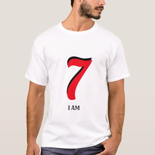 Editable Lucky Seven I Am T_Shirt
