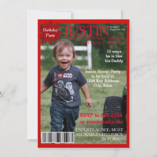 Editable Magazine Cover Party Invitation