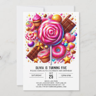 Editable Majestic Candyland Digital Birthday Invitation