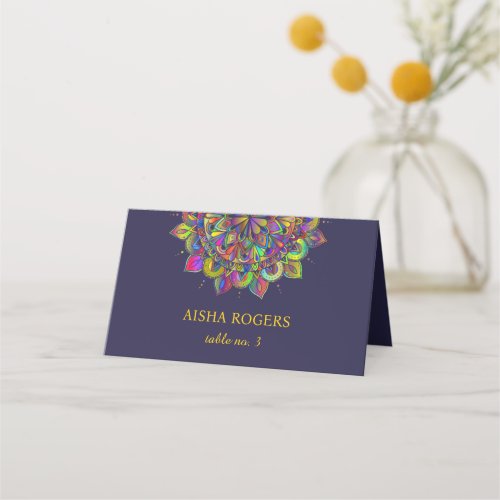 Editable Mandala  Place Card