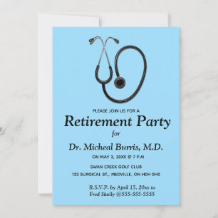 Editable Medical Profession Stethoscope Invitation