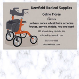 Editable Medical Supplies Business Card